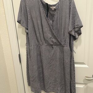 Xhilaration Black and White Checkered Dress